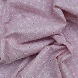 Tissu coton brodé Julia Bright