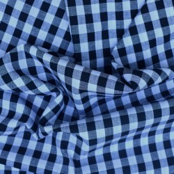 Tissu vichy coton bleu...