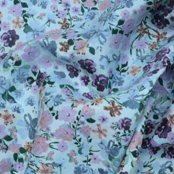 Tissu jacquard à fleurs...