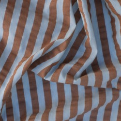 Tissu seersucker menthe Camel