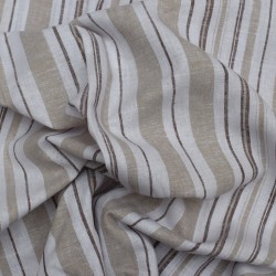 Tissu lin viscose à rayures...