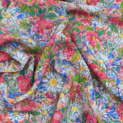 Tissu viscose à fleurs...