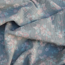 Tissu jacquard double gaze...