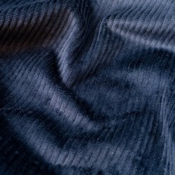 Tissu velours côtelé- bleu...