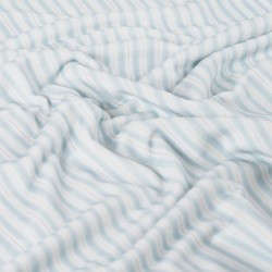 Tissu Nicky velours rayé écru