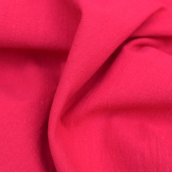 Tissu coton lavé rouge