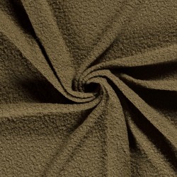 Tissu bouclette sherpa -kaki