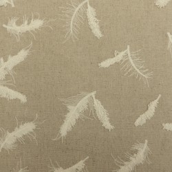 Tissu lin viscose brodé :  44767