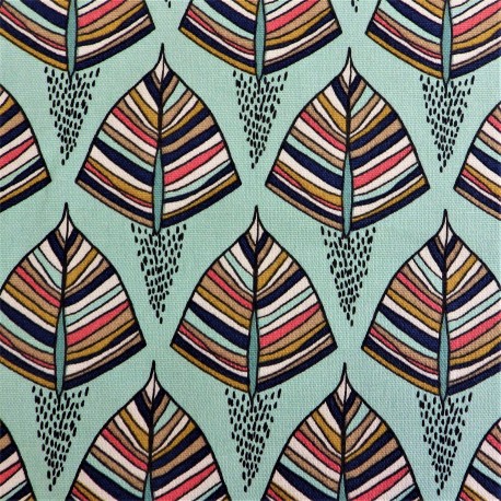 Tissu coton à feuillage EKOZI  : 57964