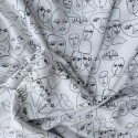 Tissu viscose " face drawing" 58016