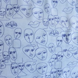 Tissu viscose "face drawing" : 58019