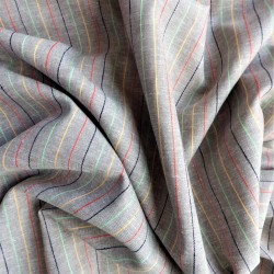 Tissu lin coton rayé : 58021