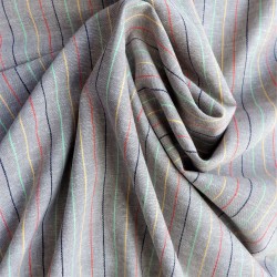 Tissu lin coton rayé : 58021