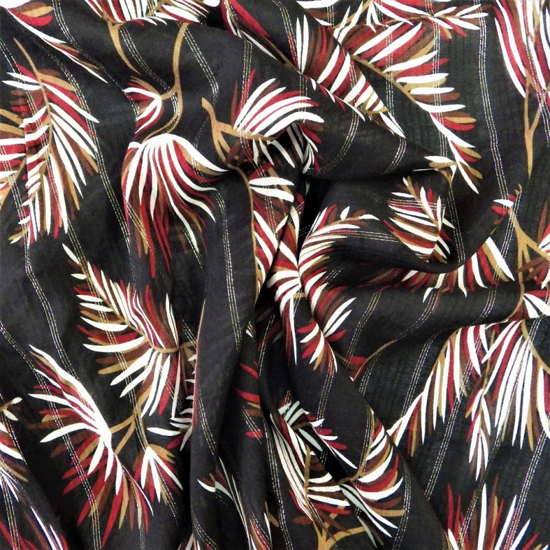Tissu viscose à fils lurex : 22847 : 14.50€ le mètre