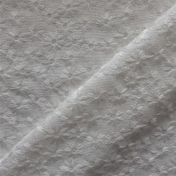 Tissu lin viscose brodé :  22906