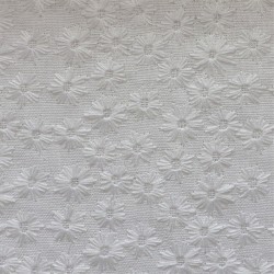 Tissu lin viscose brodé :  22906