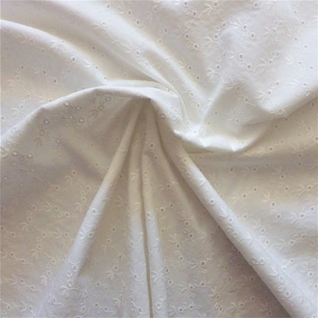 Tissu broderie anglaise coton : 22953