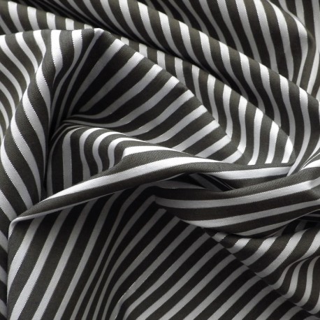 Tissu coton à rayures argentés : 22991