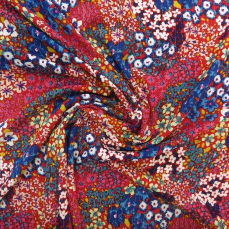 Tissu crêpe viscose à fil argenté : 23547