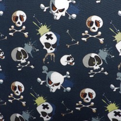 Tissu popeline coton bio Skull : 9.50€