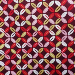 Tissu popeline coton   red summer : 8.50€