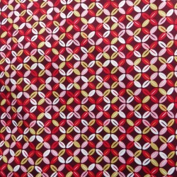 Tissu popeline coton   red summer : 8.50€