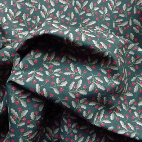 Tissu coton bio Houx : 9.50€