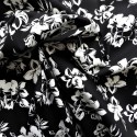Tissu saton coton Black and white : 14.50€