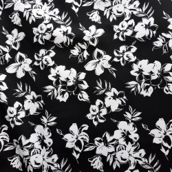 Tissu saton coton Black and white : 14.50€