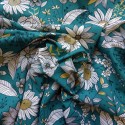 Tissu coton natté à fleurs: 15.70€