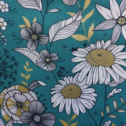 Tissu coton natté à fleurs: 15.70€