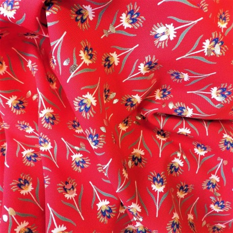 Tissu crêpe lisse à lurex : 13.90€