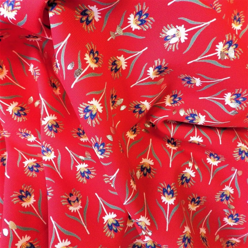 Tissu crêpe lisse à lurex : 13.90€