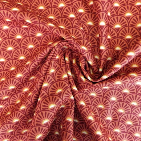 Tissu popeline coton japonisant : 8.50€