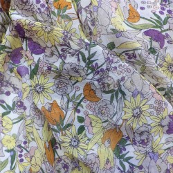 Tissu voile imprimé à lurex : 12.60€