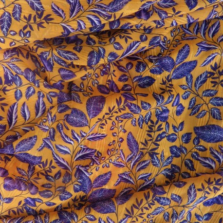 Tissu voile imprimé à fil lurex: 11.80€