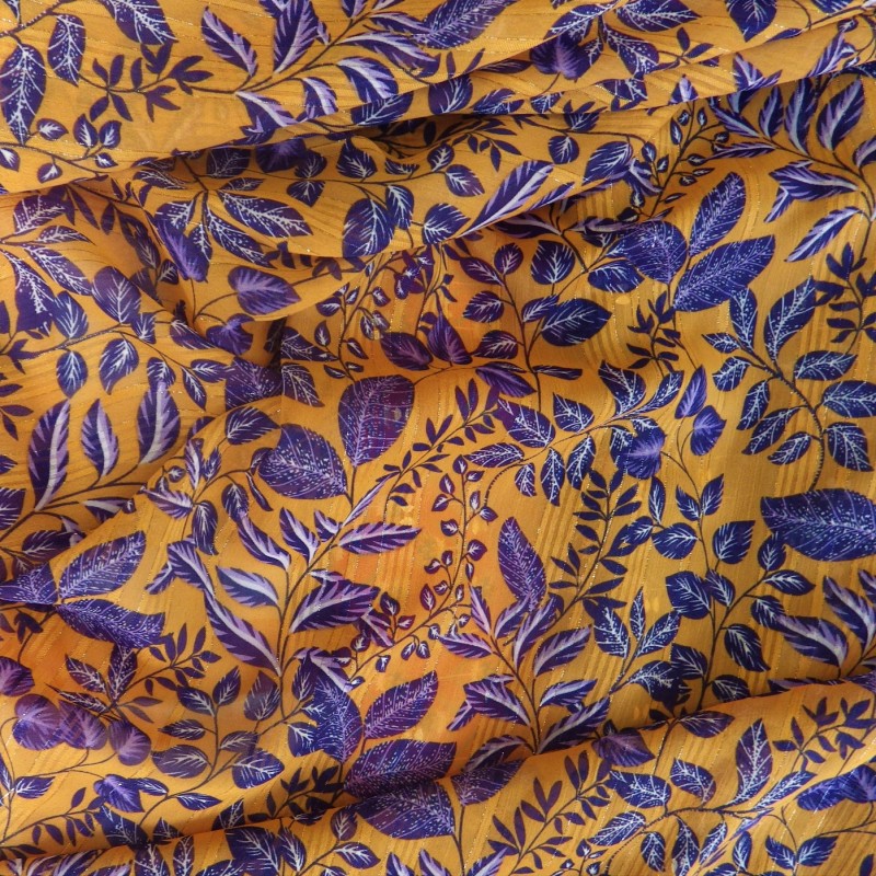 Tissu voile imprimé à fil lurex: 11.80€