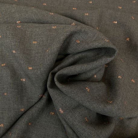 Tissu twill viscose cuivré : 14.85€