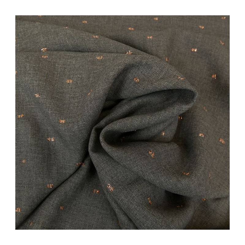 Tissu twill viscose cuivré : 14.85€