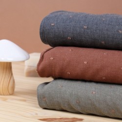 Tissu twill viscose cuivré : 14.85€
